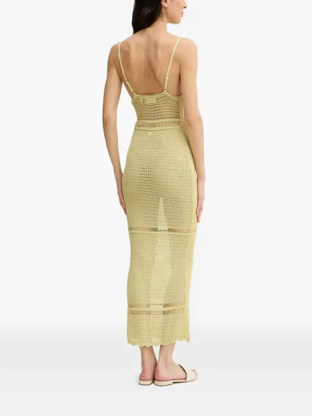 Rochie maxi Guess tricotate ajurata verde