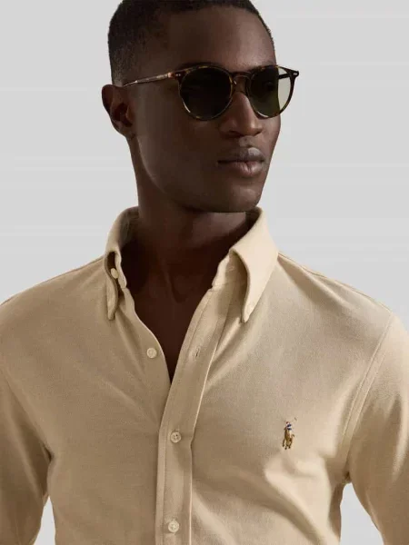 Koszula casualowa o kroju regular fit z czystej bawełny Polo Ralph Lauren beżowa