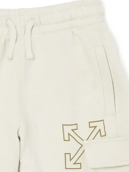 Szorty cargo dziecięce Off-white białe