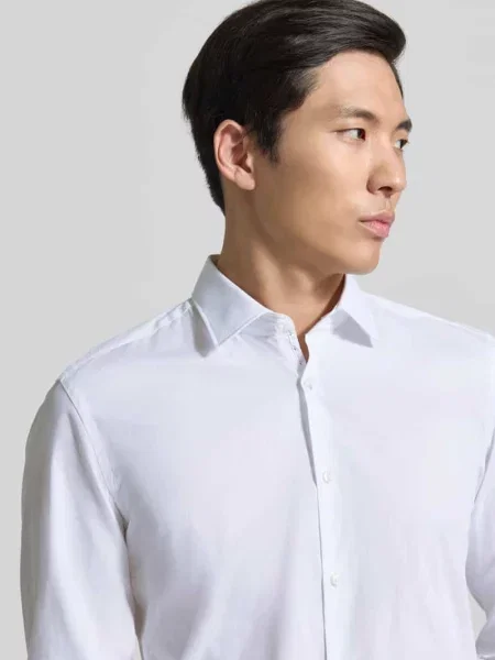 Koszula biznesowa o kroju slim fit z czystej bawełny model KOEY' Hugo biała