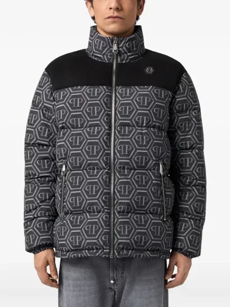 Bunda Philipp Plein s potiskem černá