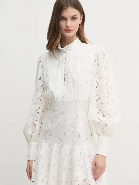 Bardot rochie mini evazati bej