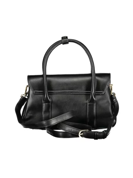 Lniana torebka Valentino Bags czarna