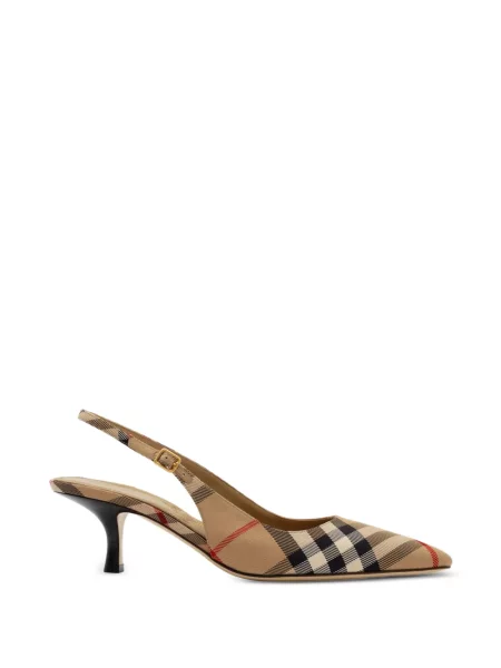 Pantofi cu toc Burberry în carouri cu imagine