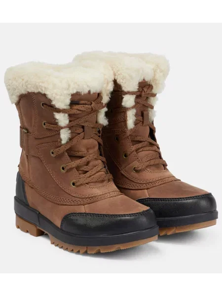 Čevlji do gležnjev Sorel iz semiša rjava