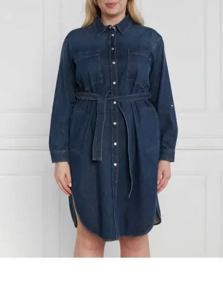 Persona by Marina Rinaldi Rochie cu cordon plus size | denim