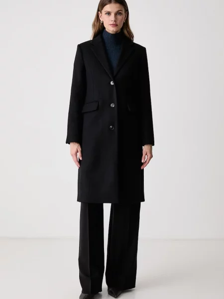 Palton Tommy Hilfiger de lână elegant negru
