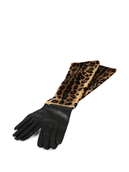 Mănuși Dolce & Gabbana cu imagine cu model leopard