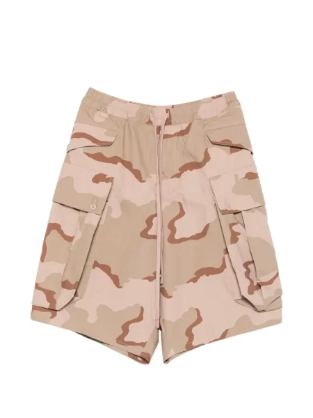 Pantaloni scurți cargo R13 cu model camuflaj roz