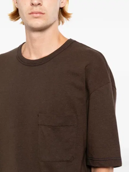 Scurt tricou Lemaire din jerseu maro