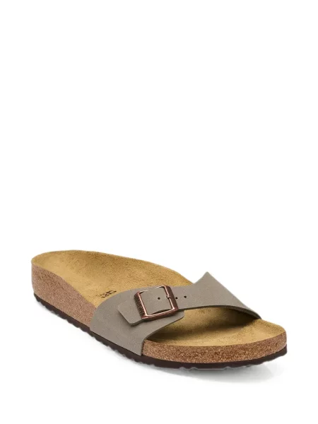 Papuci Birkenstock cu cataramă gri