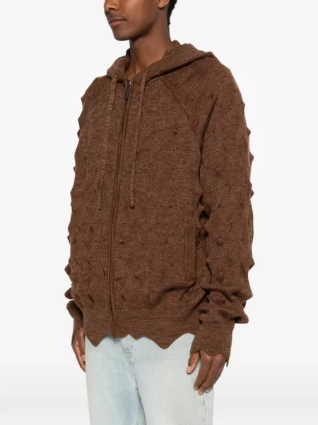 Cardigan Madfrenzy tricotate maro