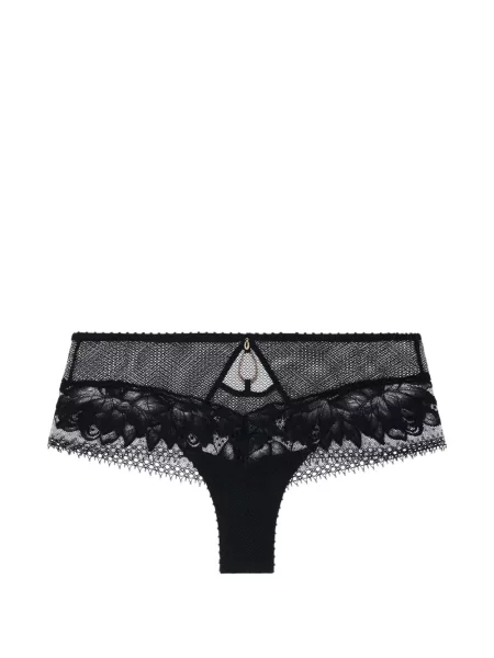 Chiloți briefs Aubade cu model floral din dantelă negru