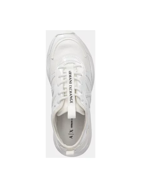 Sneakersy Armani Exchange skórzane białe