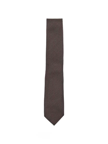 Cravată Tom Ford cu imprimeu geometric negru