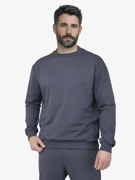 Світшот YUKI темно-сірий бавовна/поліестер сірий