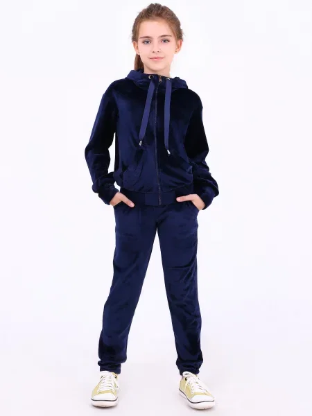 Велюровий Дитячий Спортивний костюм Timbo синій