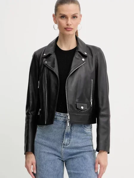 Boss Kurtka Skórzana Sayuri schwarz czarna