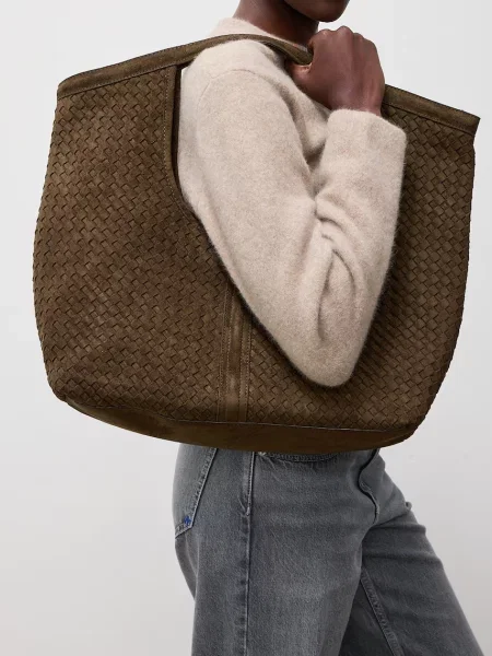 Műbőr shopper táska Answear.lab zöld