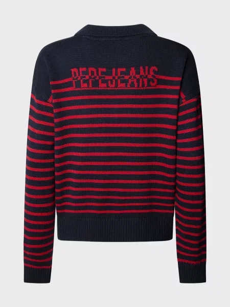 Смугасте поло Pepe Jeans синє