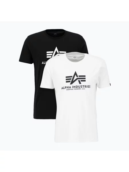 Koszulka Alpha Industries Basic T 2 szt. black/white biały