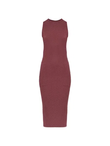 Rochie midi Issey Miyake fără mâneci roșu