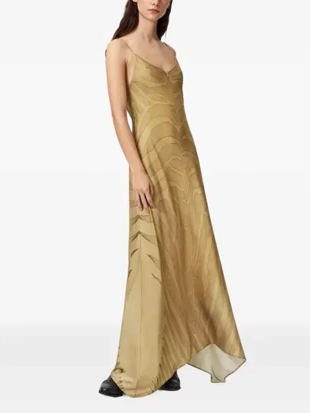 Rochie maxi Allsaints cu imagine cu model zebră