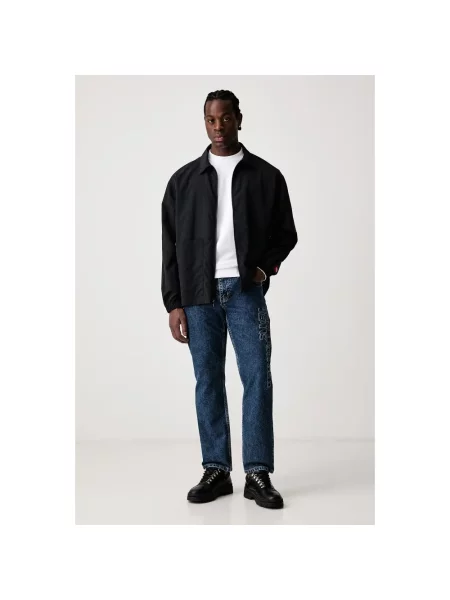 Jeansy straight leg Karl Lagerfeld niebieskie