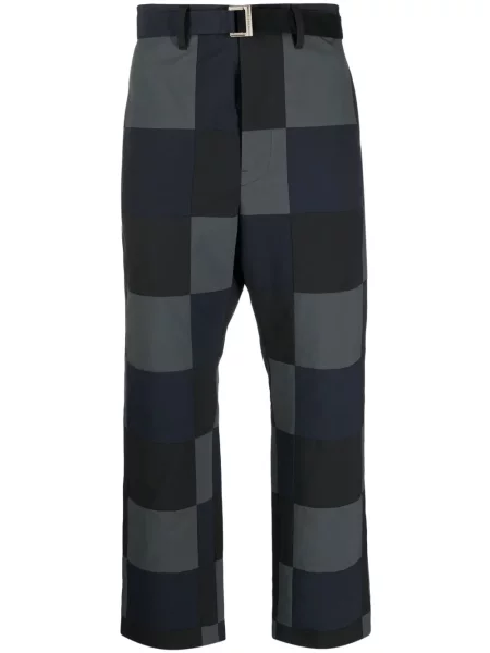 Pantaloni chino Sacai cu imagine negru