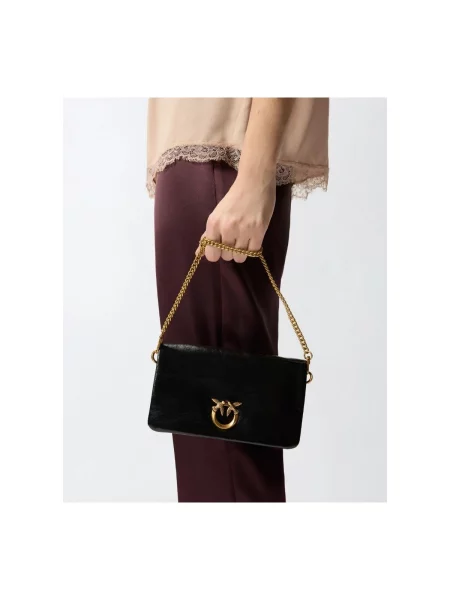 Rucsac Pinko din piele plic negru