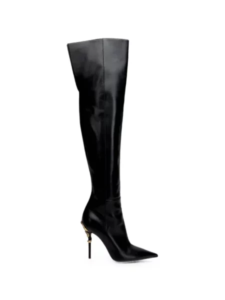 Botine Roberto Cavalli cu model piele de șarpe negru
