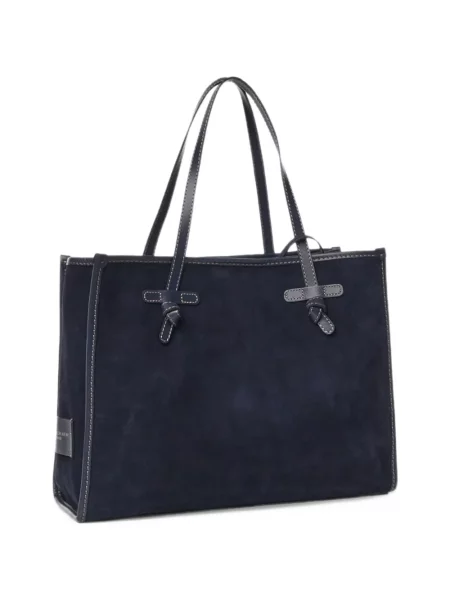 Geantă shopper Gianni Chiarini din piele de căprioară albastru