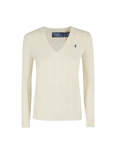 Sweter Ralph Lauren z kaszmiru biały