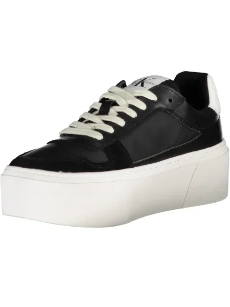 Sneakersy Calvin Klein skórzane czarne