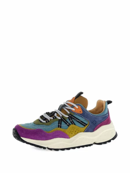Φλοράλ sneakers Flower Mountain σουέντ μπλε