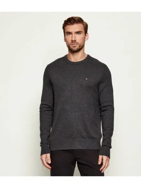 Tommy Hilfiger Pulover cu adaos de cașmir gri