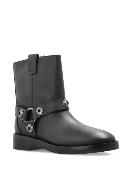 Botine Kate Spade cu model floral biker negru
