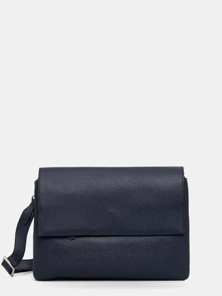 Usnjena torbica Gianni Chiarini THREE modra