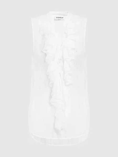 Топ Dondup с рюшами белый