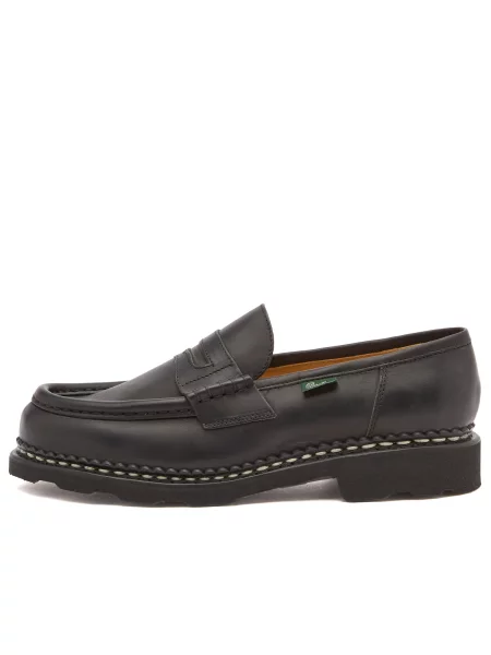Loafersy Paraboot skórzane czarne