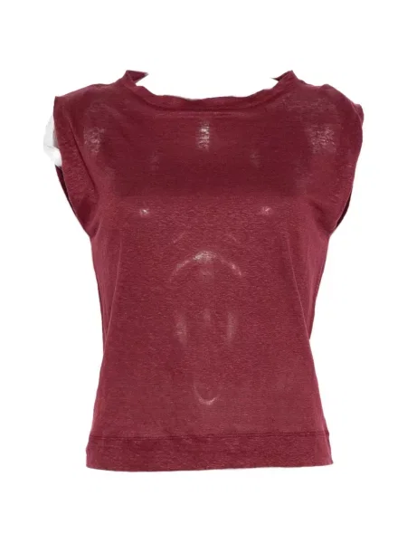 Marškinėliai Niu su valties formos iškirpte raudona