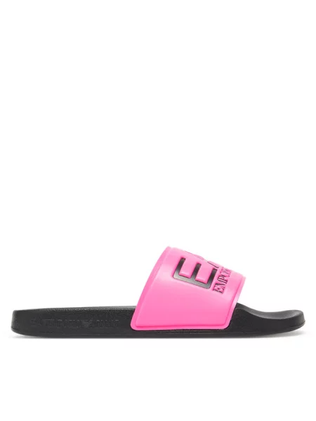 Klapki Emporio Armani Water Sports Visibility pink fluo/black różowe