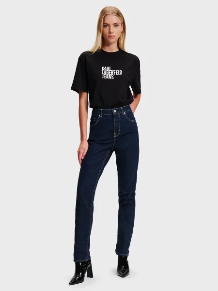 Прямі джинси Karl Lagerfeld Jeans бавовна/еластан синій