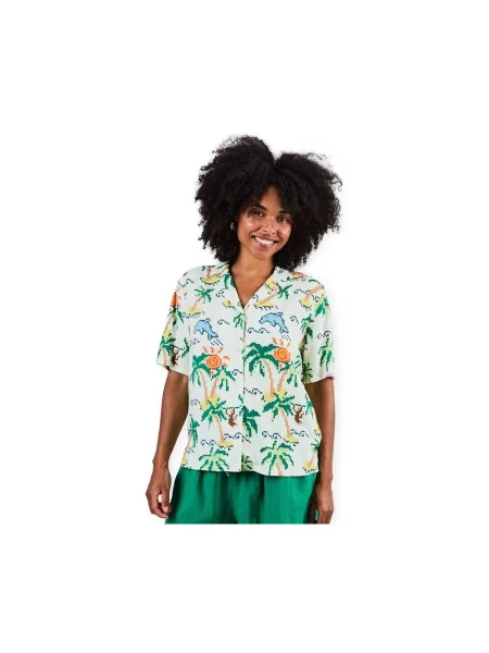 Bluză Brava Fabrics cu imprimeu tropical