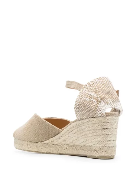Plátěné espadrilky Castañer na klínovém podpatku