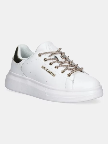 Just Cavalli De piele sneakers alb