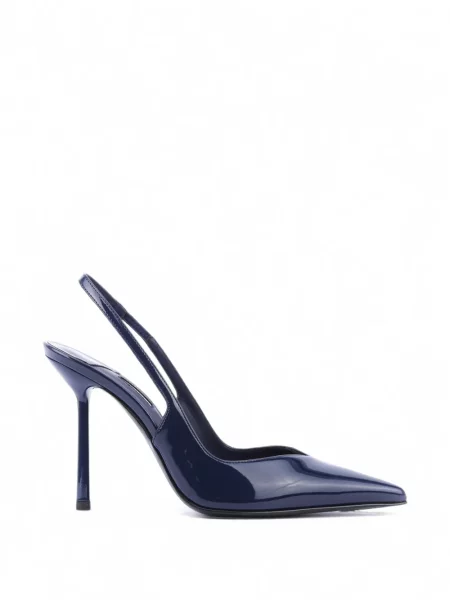 Pantofi cu toc Le Silla din piele slingback albastru