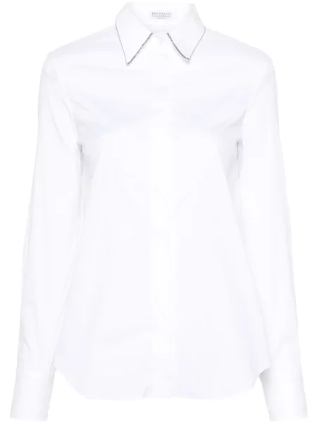 Cămașă Brunello Cucinelli din poplin alb
