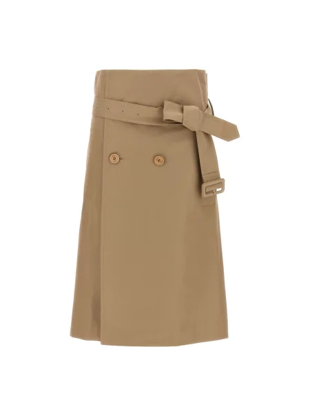 VETEMENTS spódnica Deconstructed Trenchcoat mini prosta beżowy