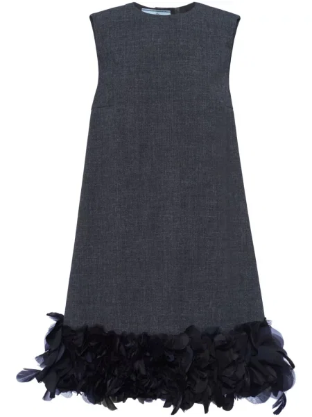 Mała mały sukienka mini Prada garniturowa szara